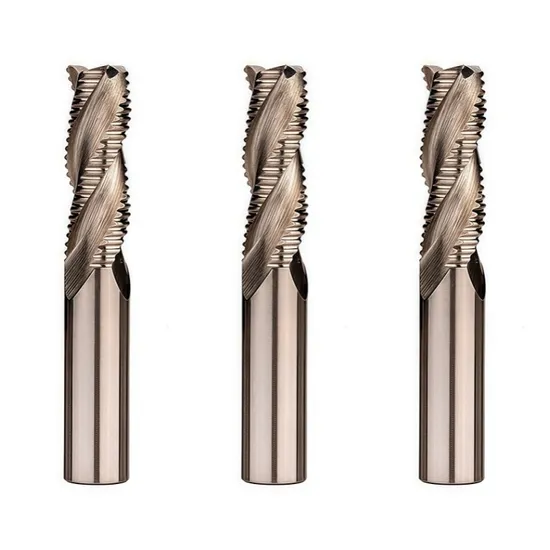 12mm 16mm 20mm Serrated Rip-Cut Wavy Roughing Hogging Tungsten Carbide End Mill